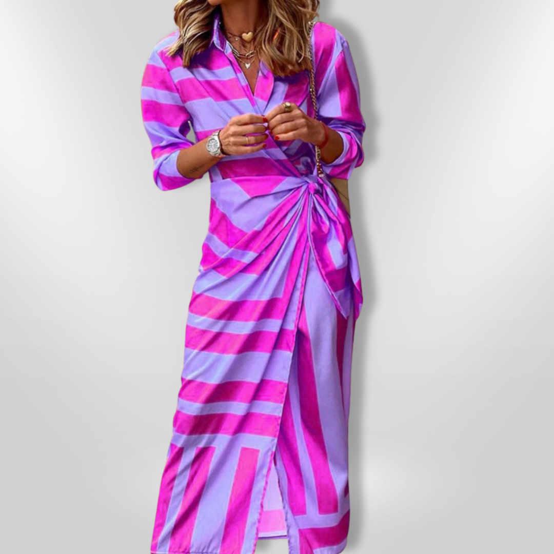 SOLANA | Printed wrap dress