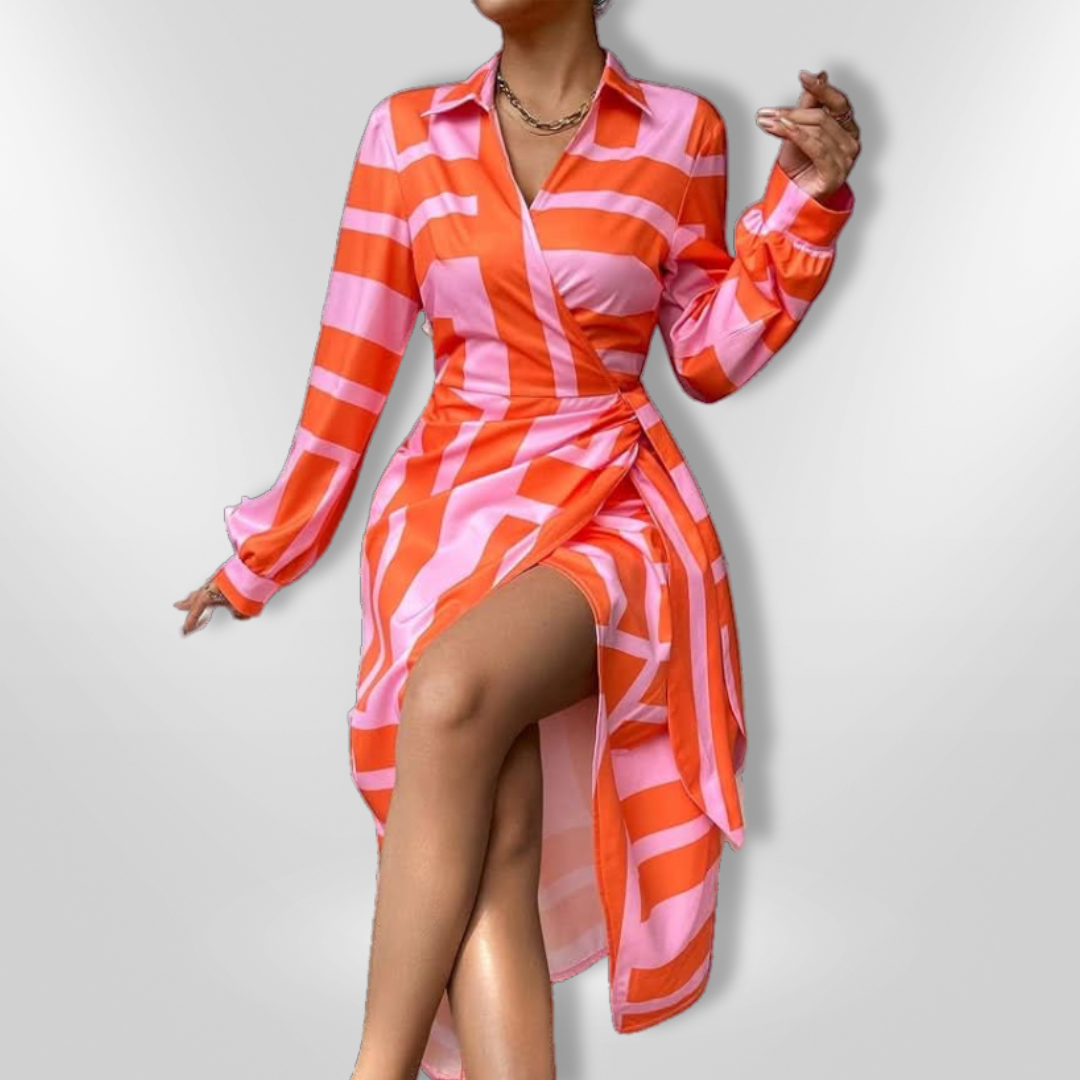 SOLANA | Printed wrap dress