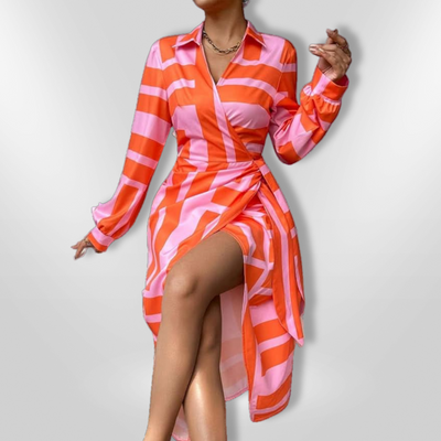 SOLANA | Printed wrap dress