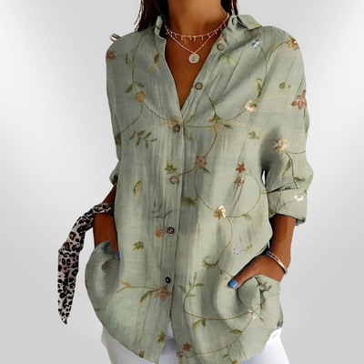 MAIA | Cotton blouse with flowers