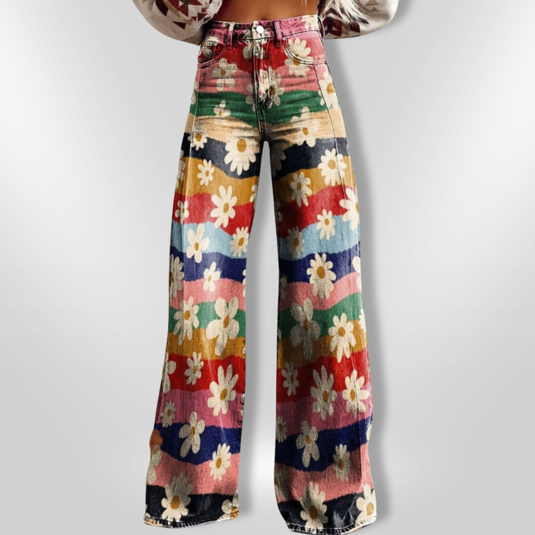 RETRO FLOWER | Vintage wide trousers