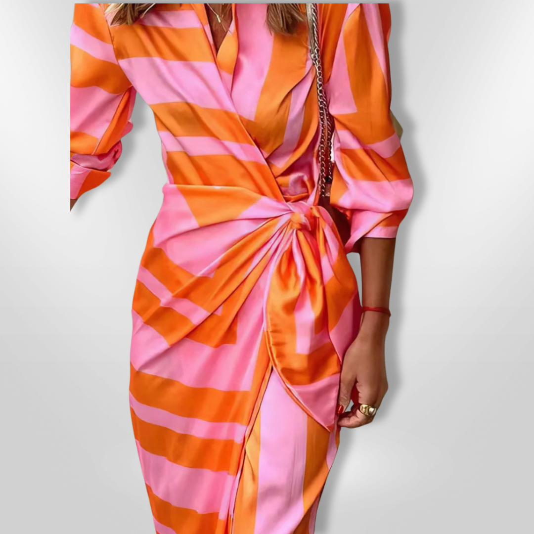 SOLANA | Printed wrap dress