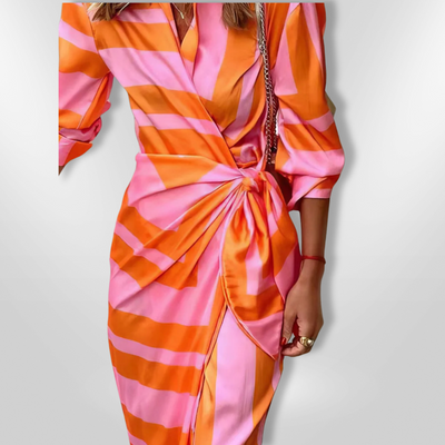 SOLANA | Printed wrap dress