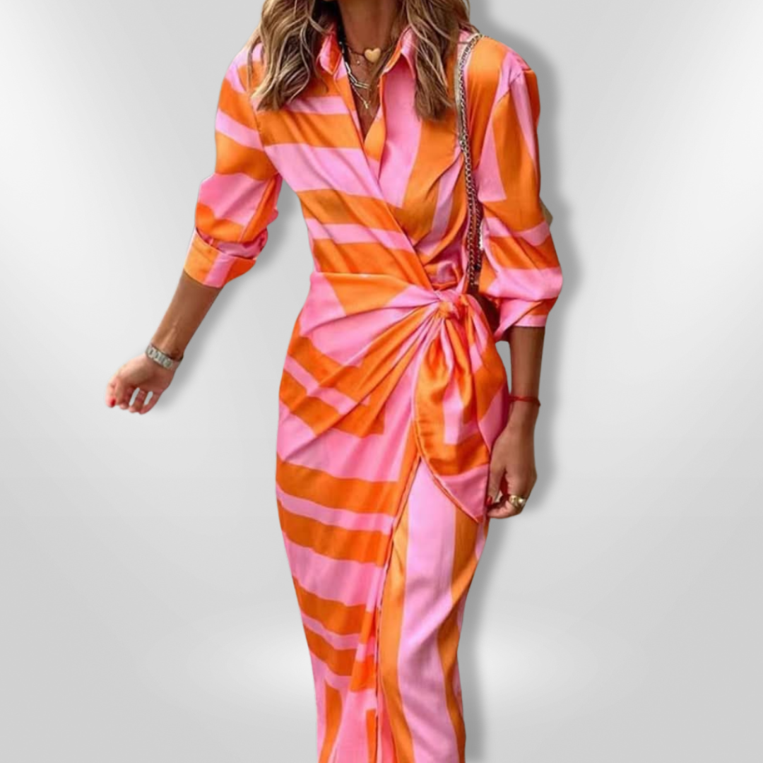 SOLANA | Printed wrap dress