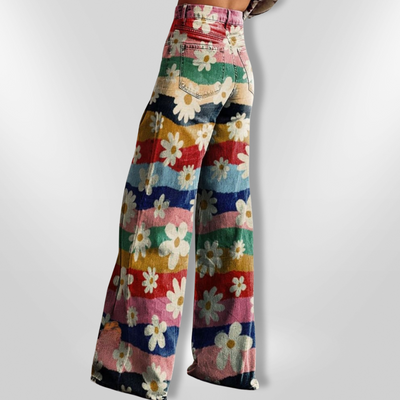 RETRO FLOWER | Vintage wide trousers