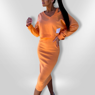 LUCIE | dress and sweatshirt set