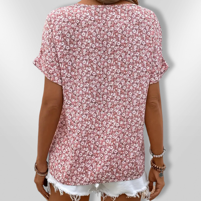 WOLENA | Fleur Sauvage low cut blouse