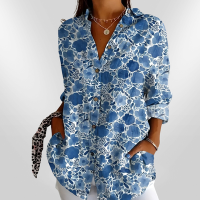 MAIA | Cotton blouse with flowers