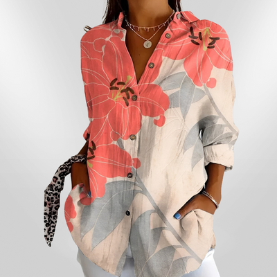 MAIA | Cotton blouse with flowers