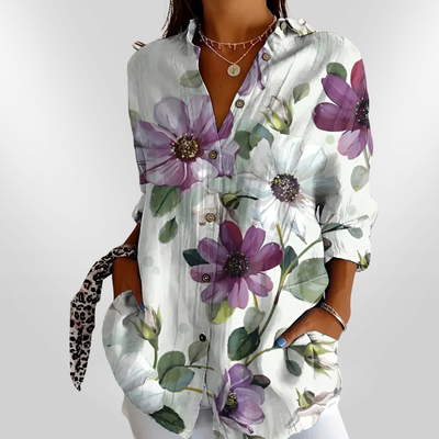 MAIA | Cotton blouse with flowers