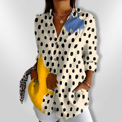 MAIA | Cotton blouse with flowers