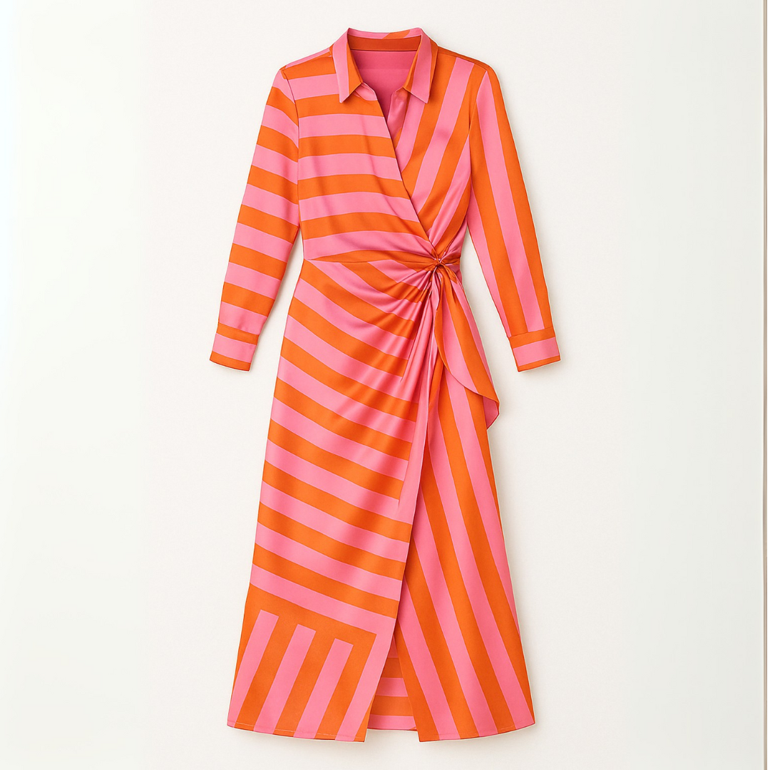 SOLANA | Printed wrap dress