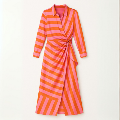 SOLANA | Printed wrap dress